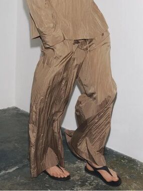 Zara pleated drawstring pants